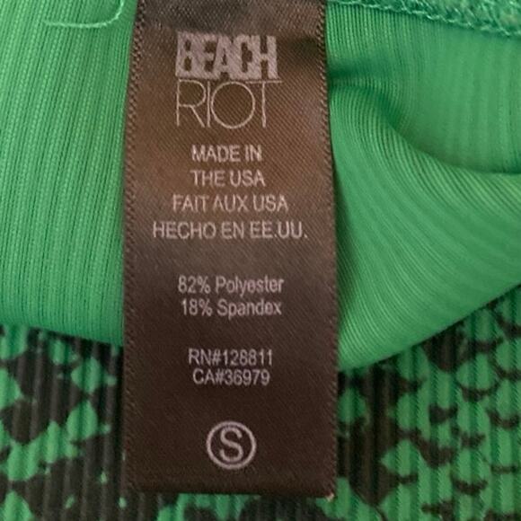 Beach Riot Ayla Women's Green Snakeskin Animal Print High Waist Leggings Pants S - Picture 5 of 5